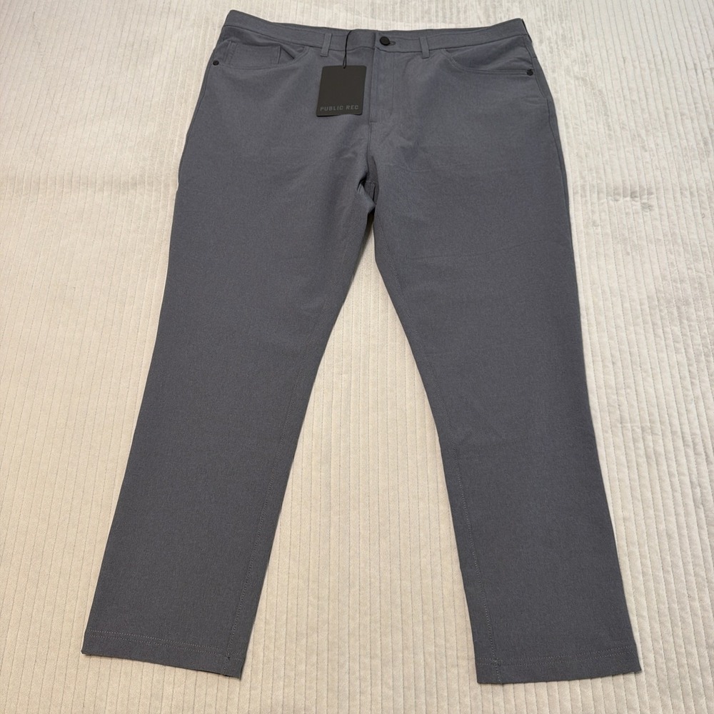 New Public Rec Mens Workday Pants slate Performance Chinos Work Stretch 40x32